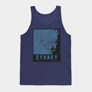 Sydney, NSW, City Map Australia Tank Top